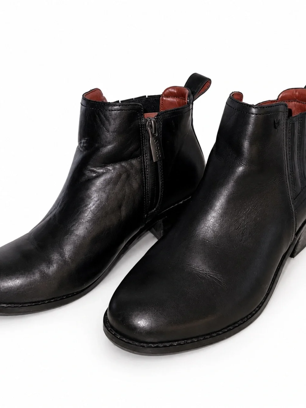 Vionic Bethany Black Waterproof Leather Chelsea Ankle Boots Size 5.5